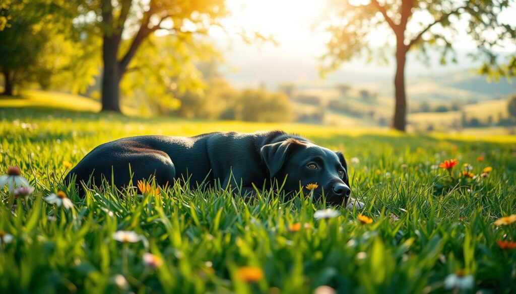 Sonhar com cão preto manso